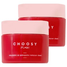 choosy 眼部卸妝棉片60片｜溫和卸妝、保濕呵護、眼部清潔, 110ml, 2罐