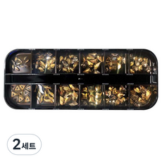 Dalmoa 亮片美甲飾品套組 F14, 混合色, 2個