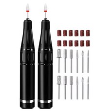 NK Tech 專業美甲磨甲機, 黑色, 2個