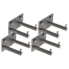 Iwooa 強力黏貼飯店式304不鏽鋼吹風機置物架, 4個, 單色