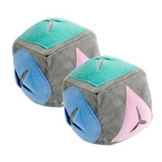 Deopllae 骰子造型寵物藏食玩具, 灰色, 2入