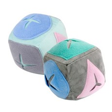 Deopllae 骰子造型寵物藏食玩具, 薄荷綠+灰色, 2件