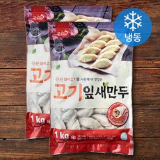 굿프랜즈 고기 잎새만두 (냉동), 1kg, 2개