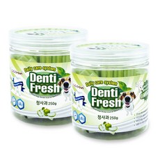 코코브라운 강아지 덴티프레쉬 덴탈껌, 청사과맛, 250g, 2개