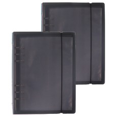 워너디스 6공 스티커 바인더 A5 + 양면 속지 40p 세트, 블랙, 2세트
