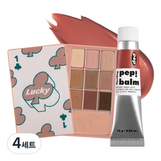 i'm meme 我愛心機電眼撲克盤+我愛奶霜唇頰水彩組, 眼影盤 + 唇膏, 4組