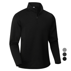 M.N.C 男性陽離子半拉鍊刷毛長袖T恤 MDIT144PH