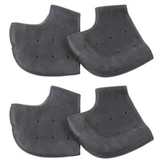 재니홈 뒷꿈치 각질 보습 케어 실리콘 양말 블랙 2p, 2세트, 2개입