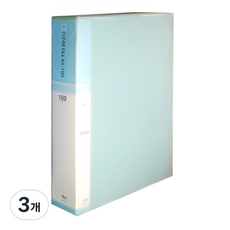 위즈오피스 PP 컬러 인덱스 파일 A4 4100, 스카이, 3개