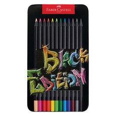 FABER-CASTELL 輝柏 116413 黑旋風極軟油性色鉛筆, 12色, 1組