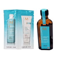 MOROCCANOIL 摩洛哥優油 + 優油超輕感版保濕洗髮露10ml + 優油超輕感版保濕護髮劑10ml, 100ml, 1組