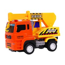 kidmate 孩子王 台灣好車隊 迷你起重吊車 3歲以上, 橘色 + 黃色, 1盒