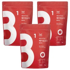 레인보우샵 베이킹소다 베이직, 1kg, 3개