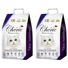 Cherie 法麗 德國凝結杉木砂 100%德國工藝製造 強效結團 可沖馬桶 有效鎖住異味 10L, 天然杉木香, 4.3kg, 2包