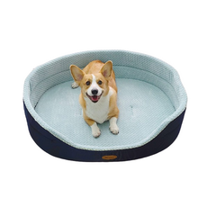 Momo Forest貓咪狗狗天鵝絨溫暖小窩, 藍色