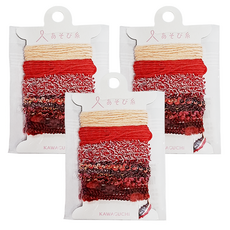 KAWAGUCHI 迷你編織器用線 手工藝材料 多彩編織線 DIY材料, TK15-431, 3入