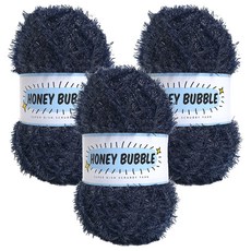 니뜨 허니버블 수세미 뜨개실 90g, 3개, 41네이비