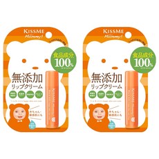 KISSME 奇士美 Mommy 親子護唇膏升級N, 透明/無味, 2.5g, 2支