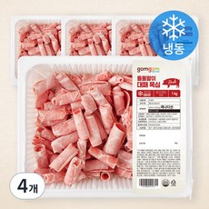 곰곰 돌돌말이 대패 목심 (냉동), 1kg, 4개