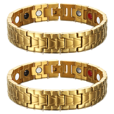 MONACO OLIVE Buzzi 鍺健康手環 金色, 2個