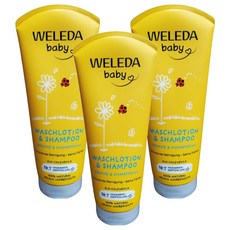WELEDA 薇蕾德 金盞花寶貝洗髮沐浴乳 200ml, 3條