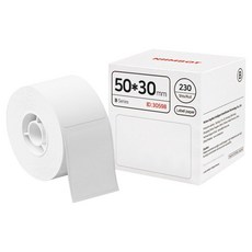 님봇 B21 B1 전용 프린터 라벨지 화이트 50 x 30 mm, 230개, 1개