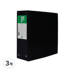 Heemang 3孔高週波梯形活頁夾 10cm, 黑色, 3個