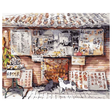 ArtLife 藝術生活 DIY 數字油畫 TW039 50 x 40cm, 台灣風情誌 聚眾吸貓 屏東南州糖廠, 1張
