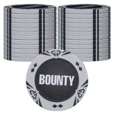 AAHM 鑽石撲克籌碼 賞金, 灰色, 25個