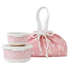 Hiromimi SOU SOU 不鏽鋼保鮮碗組 十數昆 304不鏽鋼材質 附束口袋, 2個容器 + 2個蓋子 + 1個束口袋, 1組