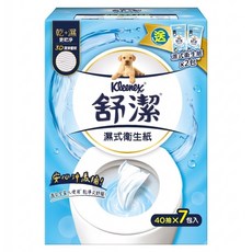 Kleenex 舒潔 濕式衛生紙 獨立包裝型 40張 附2包10張, 7包, 1盒