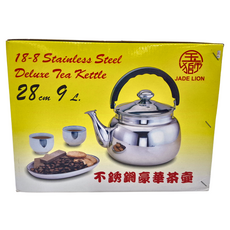 JADE LION 豪華茶壺 18-8不鏽鋼 加大容量, 單色, 9L, 1個