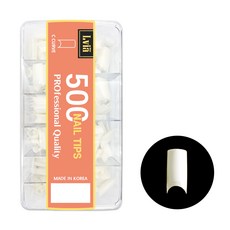 Elvia美甲補充貼 C彎曲 10種*50入, 素色, 1組