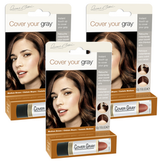 커버유어그레이 터치 업, 미디엄브라운, 3개