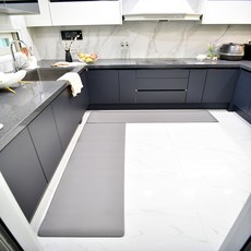 Illao 廚房地墊 現代廚房防滑墊, 灰色