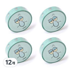 스폰지밥 페이스 마스킹테이프 12mm x 7m, 징징이, 12개