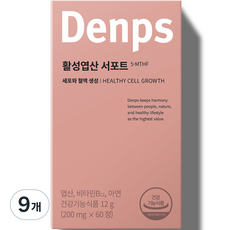 덴프스 활성엽산 서포트, 9개, 12g