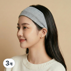 라라듀 탄성 스포츠 헤어밴드, 멜란지그레이, 3개