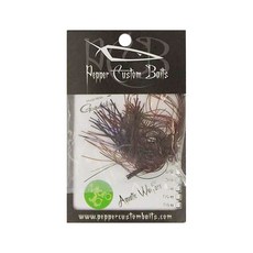 Pepper Custom Baits 膠裙汲鉤頭 假餌, 咖啡色 + 亮粉紫 + 黑色, 7g, 1個