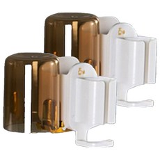 壁掛式電動牙刷置物架 12.7 x 10.6 x 10cm 白色 浴室收納, 2個