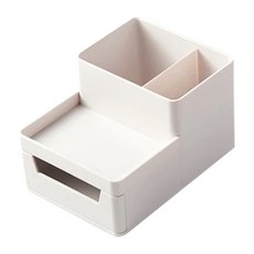 日式桌面文具盒/筆筒, 灰白色, 1個