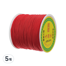 나일론 매듭실 실팔찌 만들기 0.8mm, Red, 5개