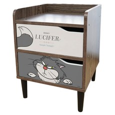 收納王妃 迪士尼床邊櫃, 奶灰魯斯佛, 1件