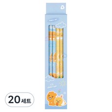 카카오프렌즈 리틀프렌즈 러블리 4본 연필 세트 B, 리틀라이언 + 리틀무지, 20세트