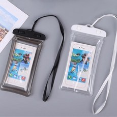 Endori 1+1智慧型手機手機觸控氣墊防水包防水殼, 黑+白, 1組