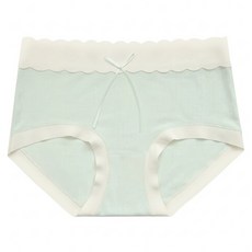 中腰無縫抗菌無痕女內褲 0.4g, 淺綠蝴蝶結