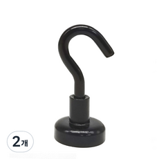 ITSON 超強力掛勾型磁鐵 20mm, 黑色, 2個