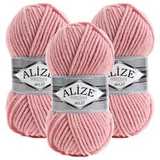 mamaknit 超長拉納針織紗, 161靛藍粉色, 3個