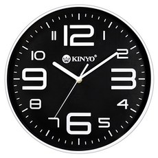 Kinyo 繽紛彩漾掛鐘 #369 305*43*305mm, 黑色