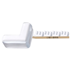 桌角L型防撞貼 NC17081645 12個, 透明色, 1組